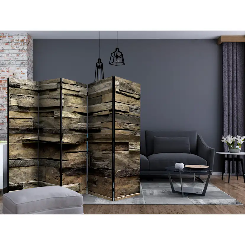 Rumsavdelare Skärmvägg Arkiio Rustic Style Country Cottage II 225x172 cm