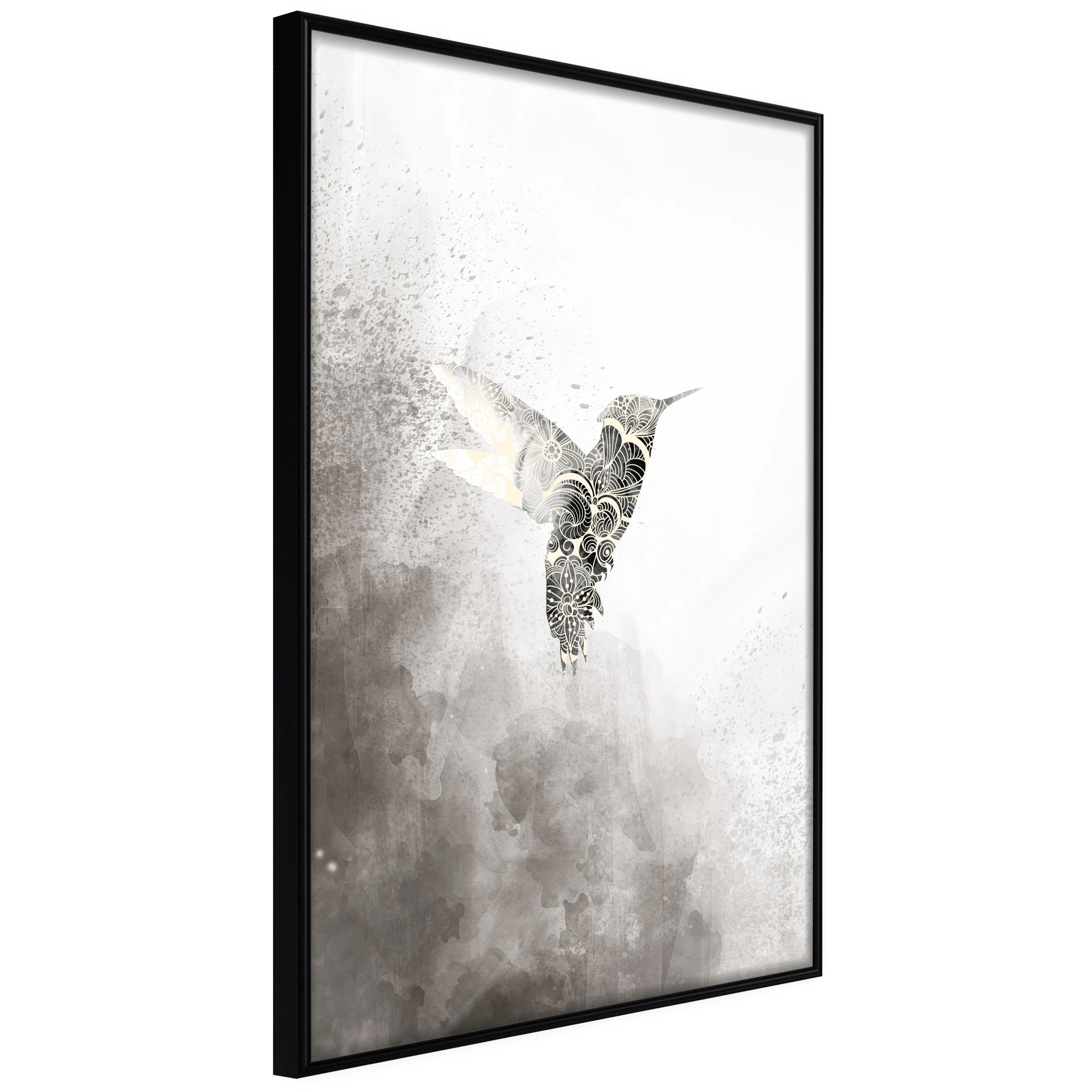 Affisch - Ethnic Hummingbird [Poster] 20x30 Svart ram, 20x30 cm