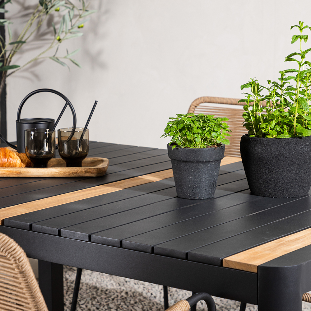 Matgrupp Utomhus Venture Home Togo 150x100 cm med 4 Lindos Trädgårdsstolar med Armstöd