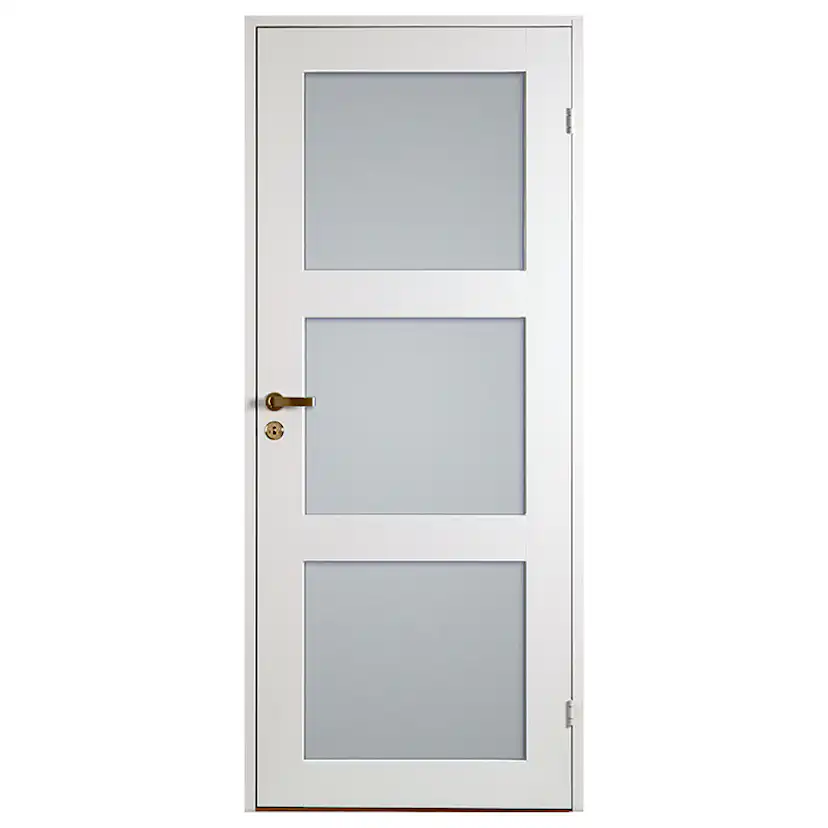 Innerdörr Diplomat Contur Vit Frostat Glas 3-Spegel