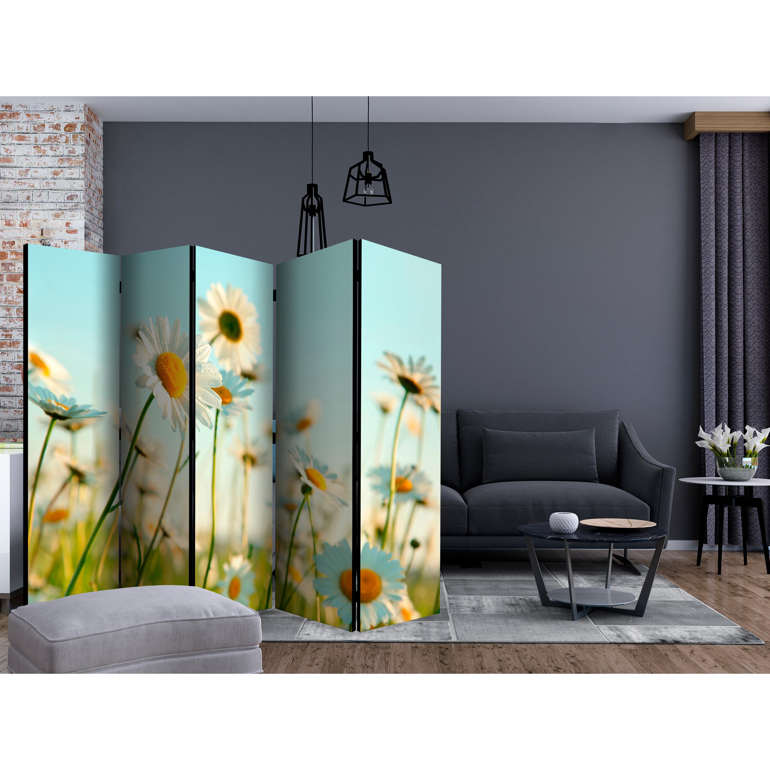 Rumsavdelare Skärmvägg Arkiio Daisies Spring Meadow II 225x172 cm