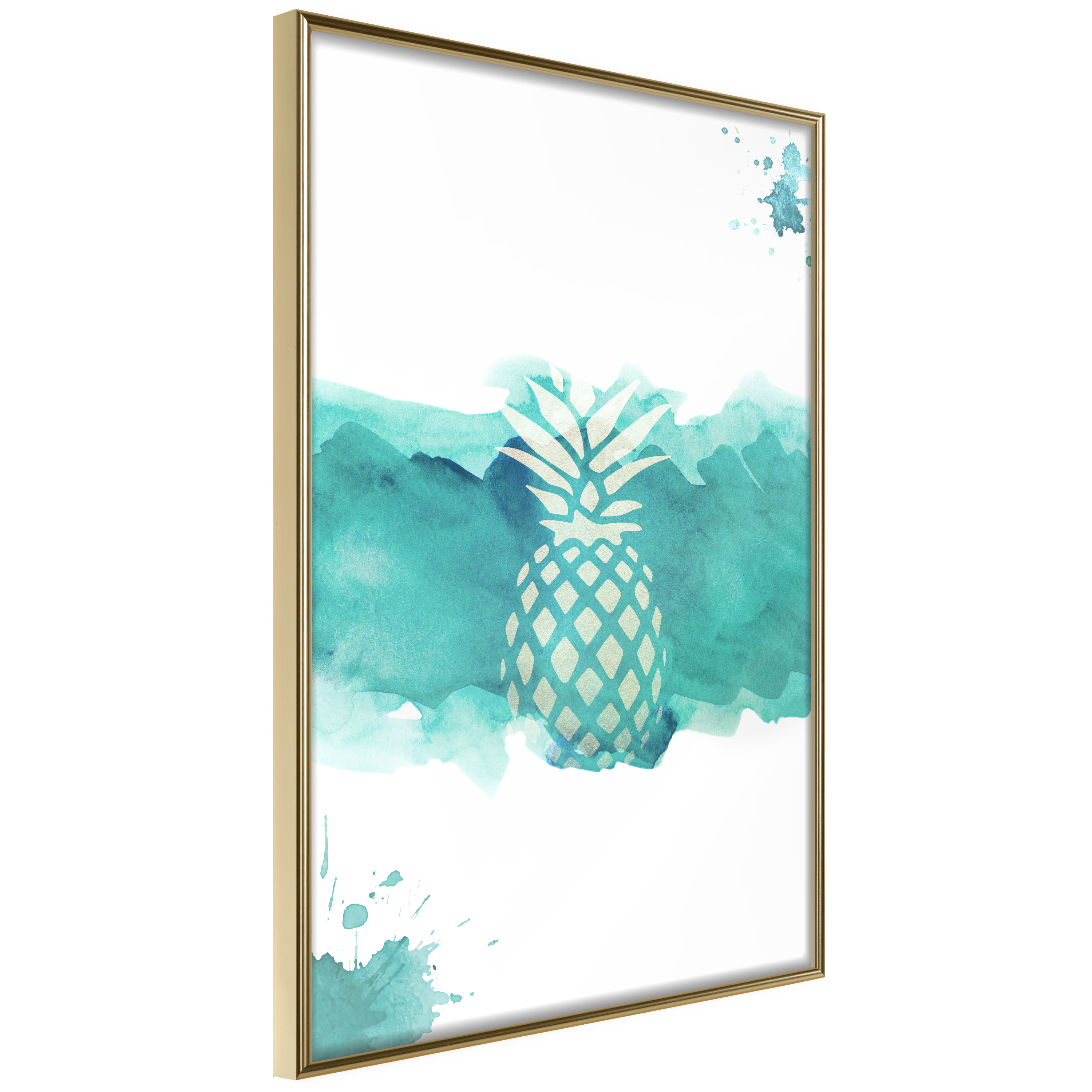 Poster Artgeist Affisch Pineapple in Watercolours
