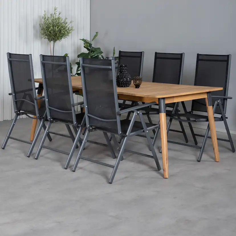 Matgrupp Venture Home Julle med 6 Bend Matstolar