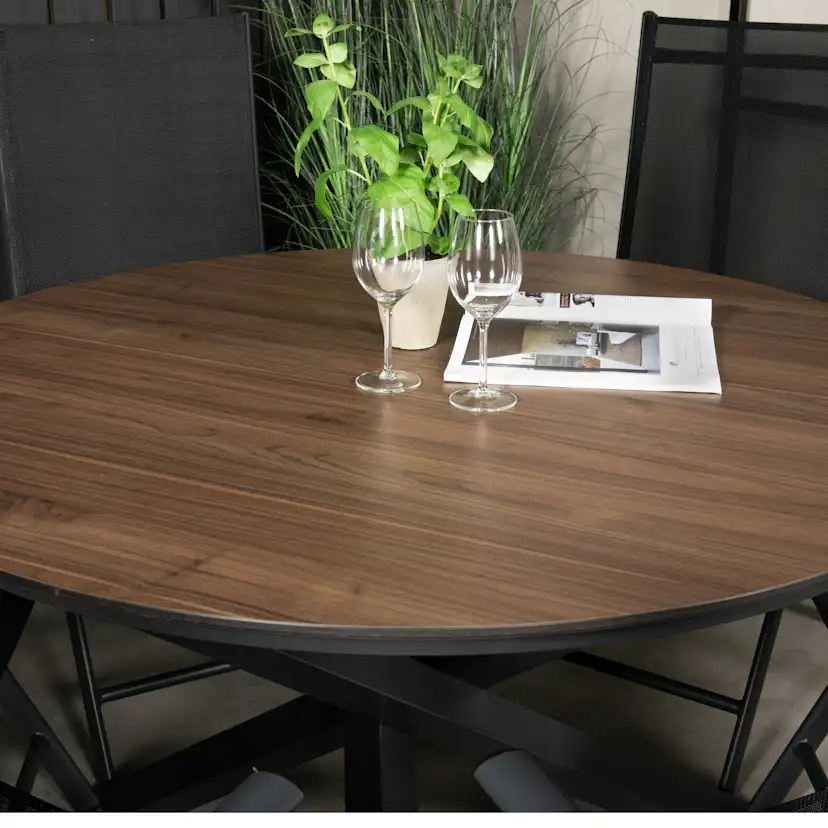 Matgrupp Venture Home Lea Ø 120 med 6 Bront Stolar