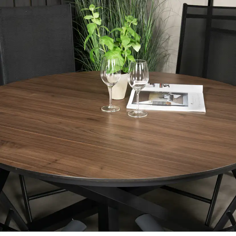 Matgrupp Venture Home Lea Ø 120 med 6 Bront Stolar