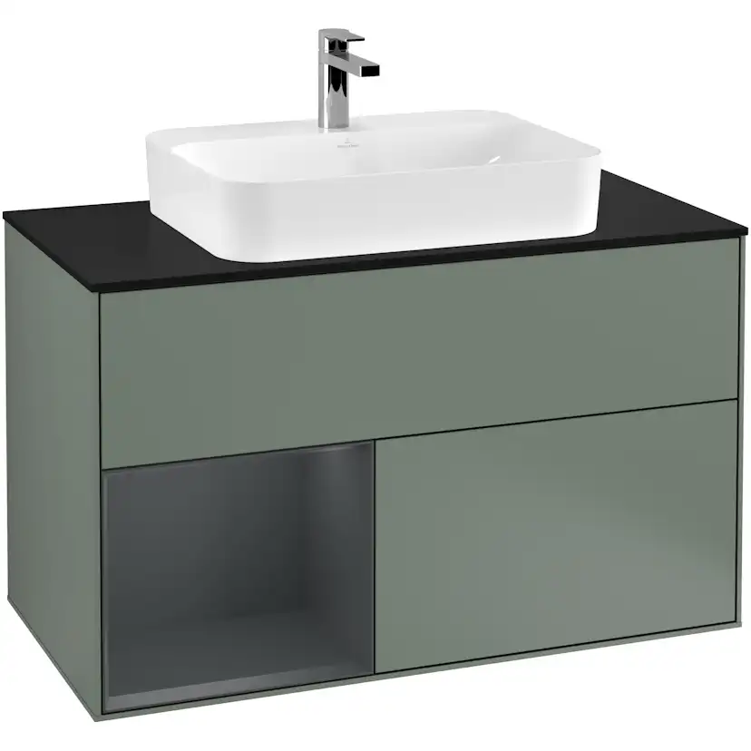 Tvättställsskåp Villeroy & Boch Finion med 2 Lådor Hylla och Bänkskiva för Ytmonterat Tvättställ