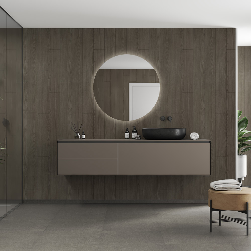 Våtrumsskiva Fibo 4633-M76 Dark Wood 10x620x2400 mm
