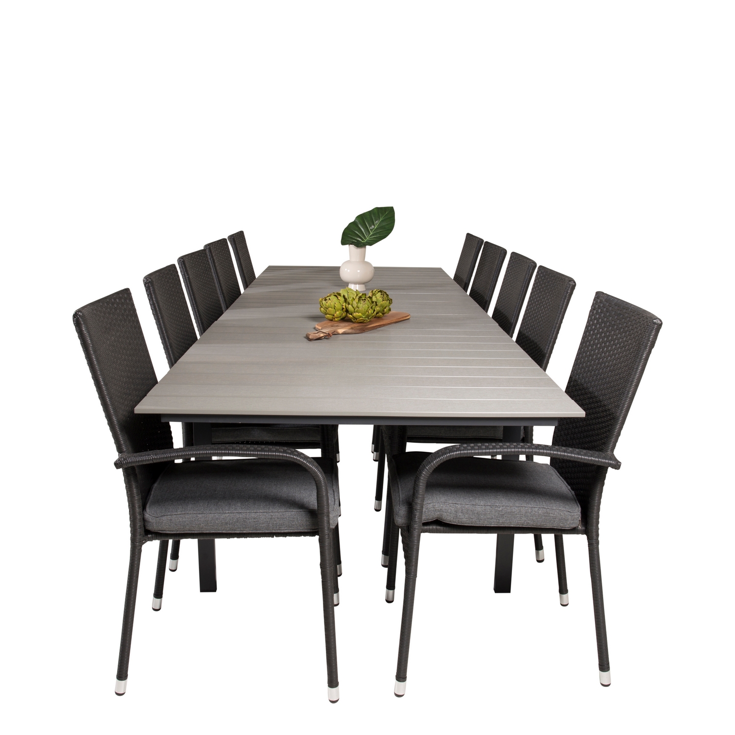 Matgrupp Venture Home Lova 224/324 med 10 Asta Karmstolar