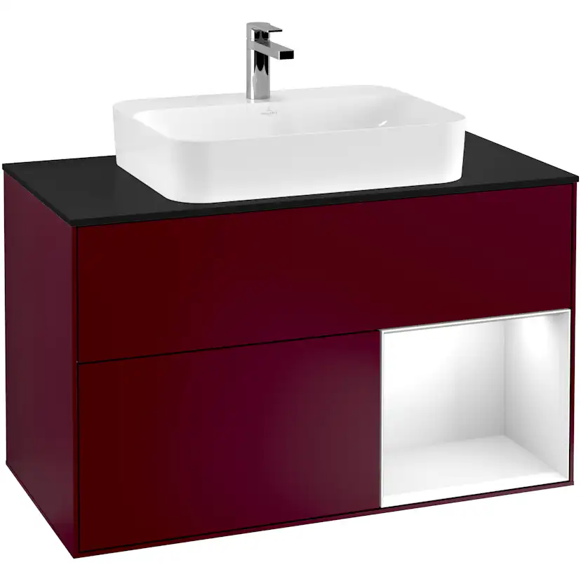 Tvättställsskåp Villeroy & Boch Finion med 2 Lådor Hylla och Bänkskiva för Ytmonterat Tvättställ