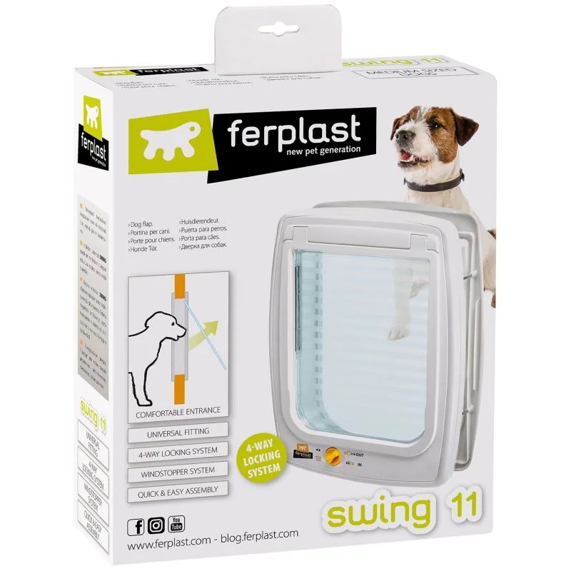 Kattlucka Ferplast Swing 11 Tunnel Vit
