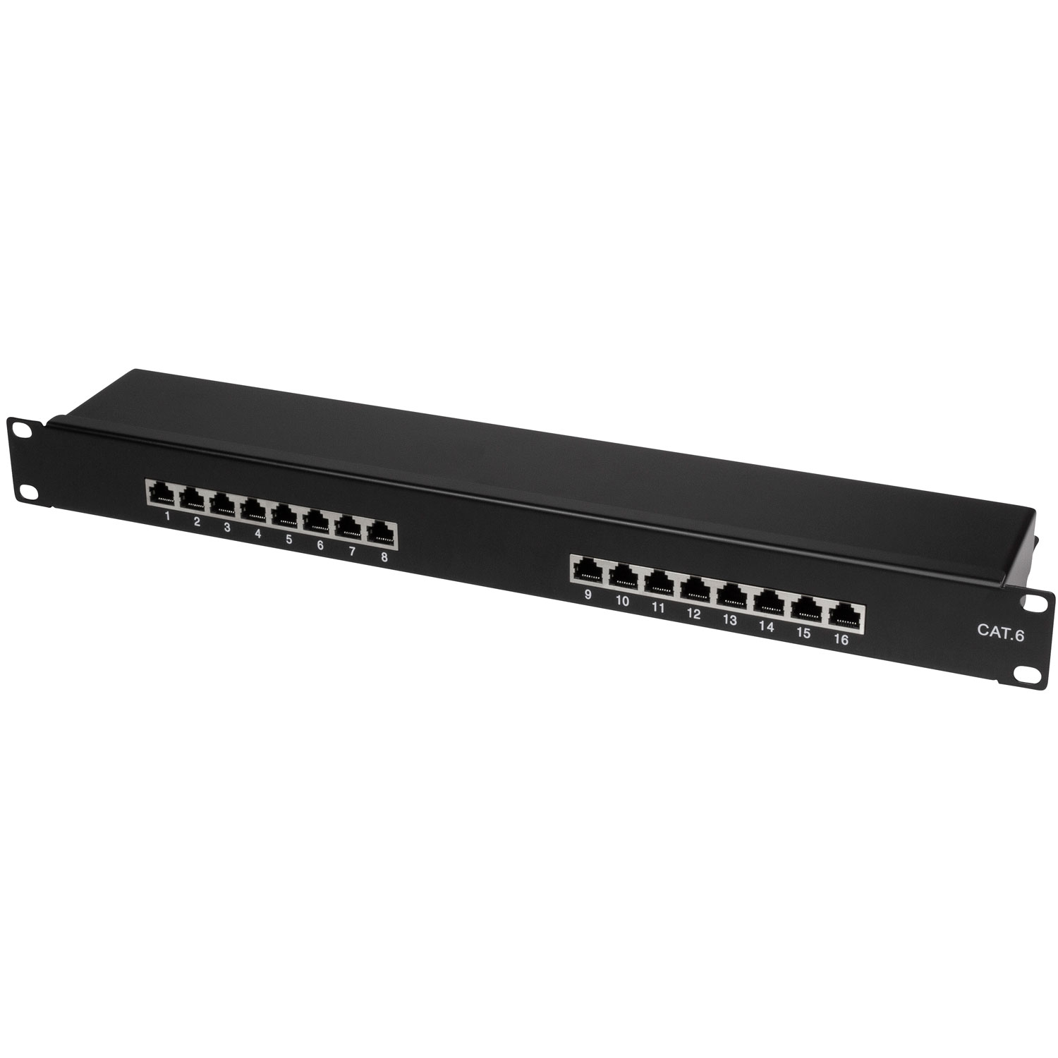Serverskåp Tillbehör LogiLink Patchpanel Cat6 för 19" rack U1 Svart