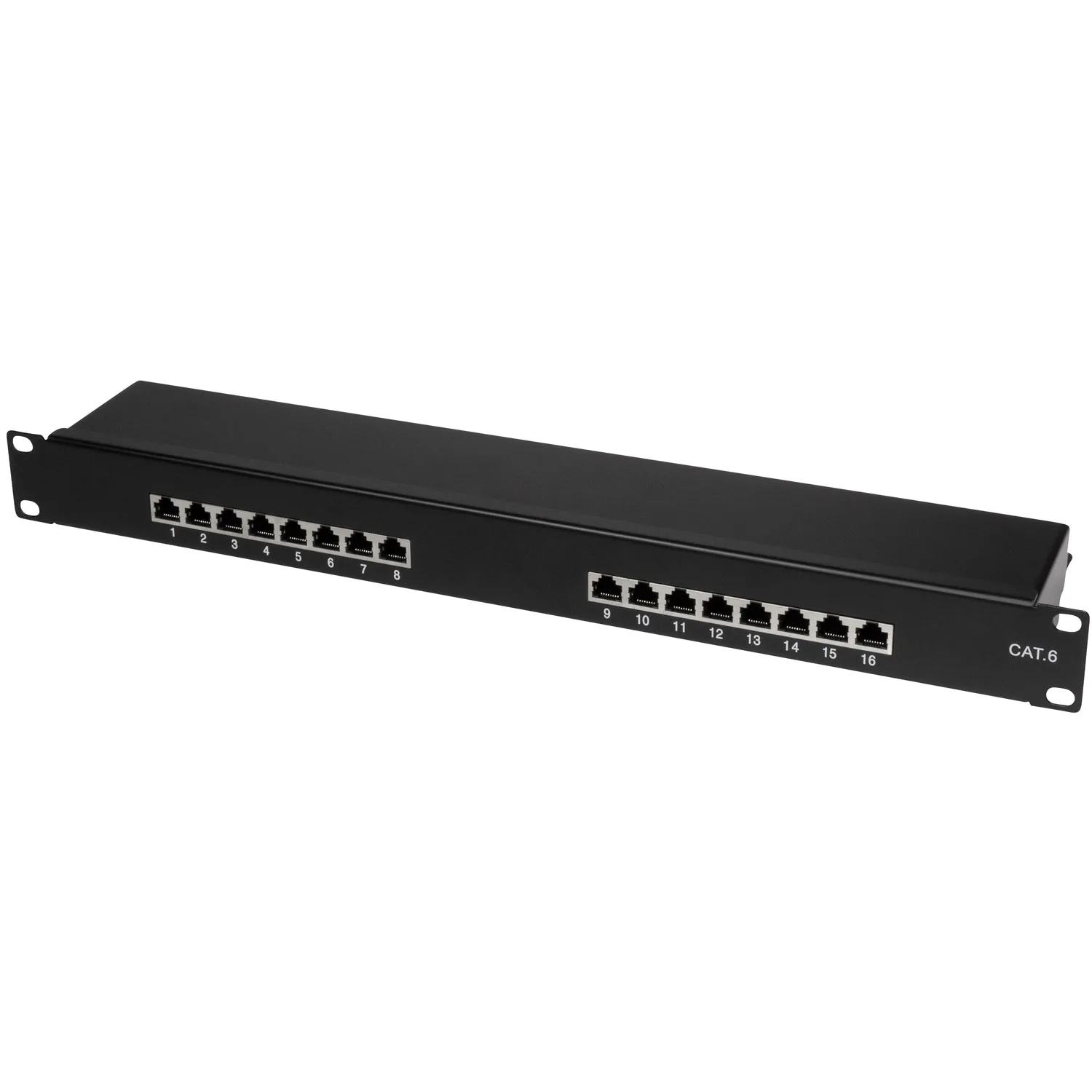 Serverskåp Tillbehör LogiLink Patchpanel Cat6 för 19" rack U1 Svart