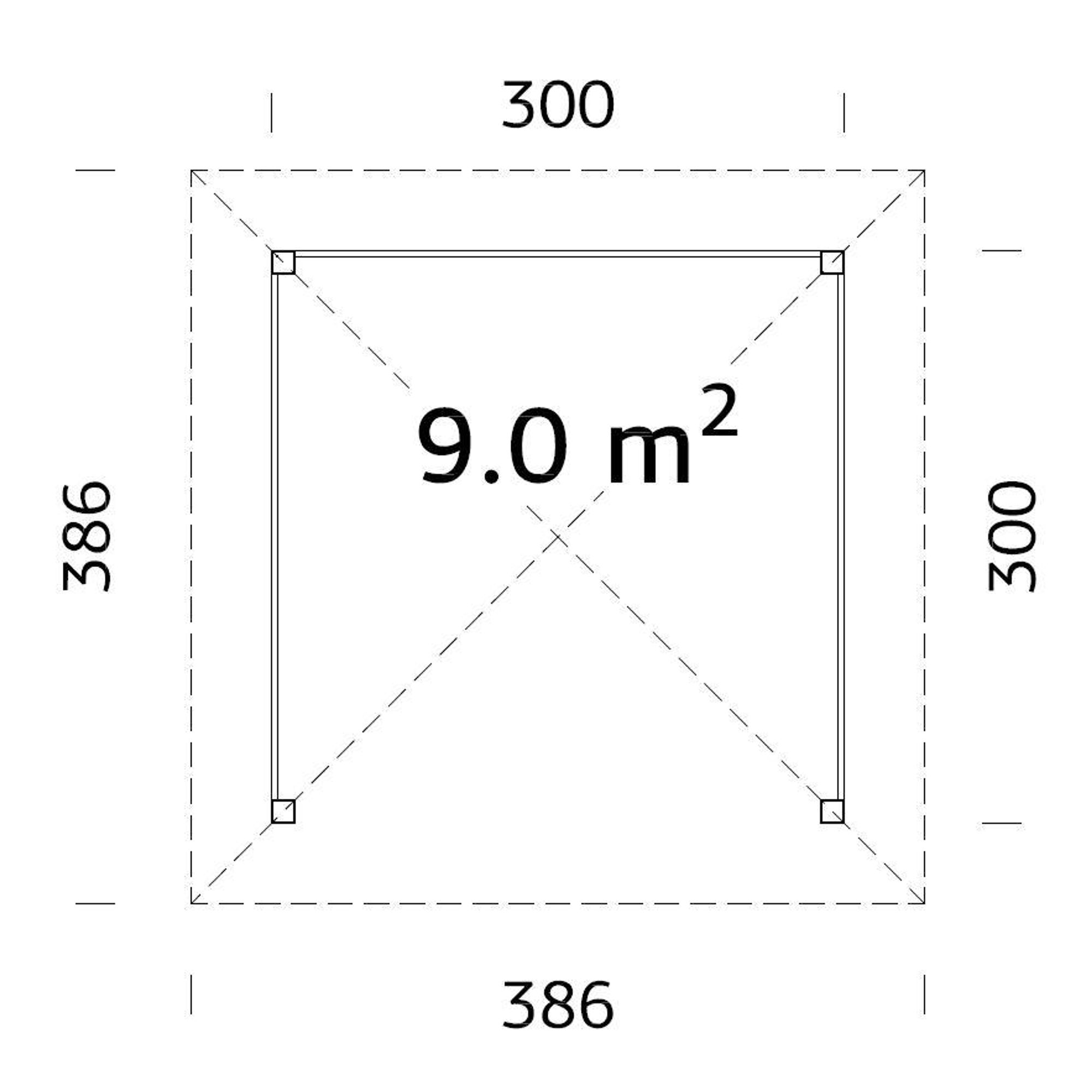 Paviljong Betty 9,0 m2 Obehandlad