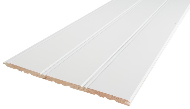 Furu 12x95x2700 Trend Pärlspont Målad Vit 8 stk/bnt 12x95x2700 8 stk/bnt
