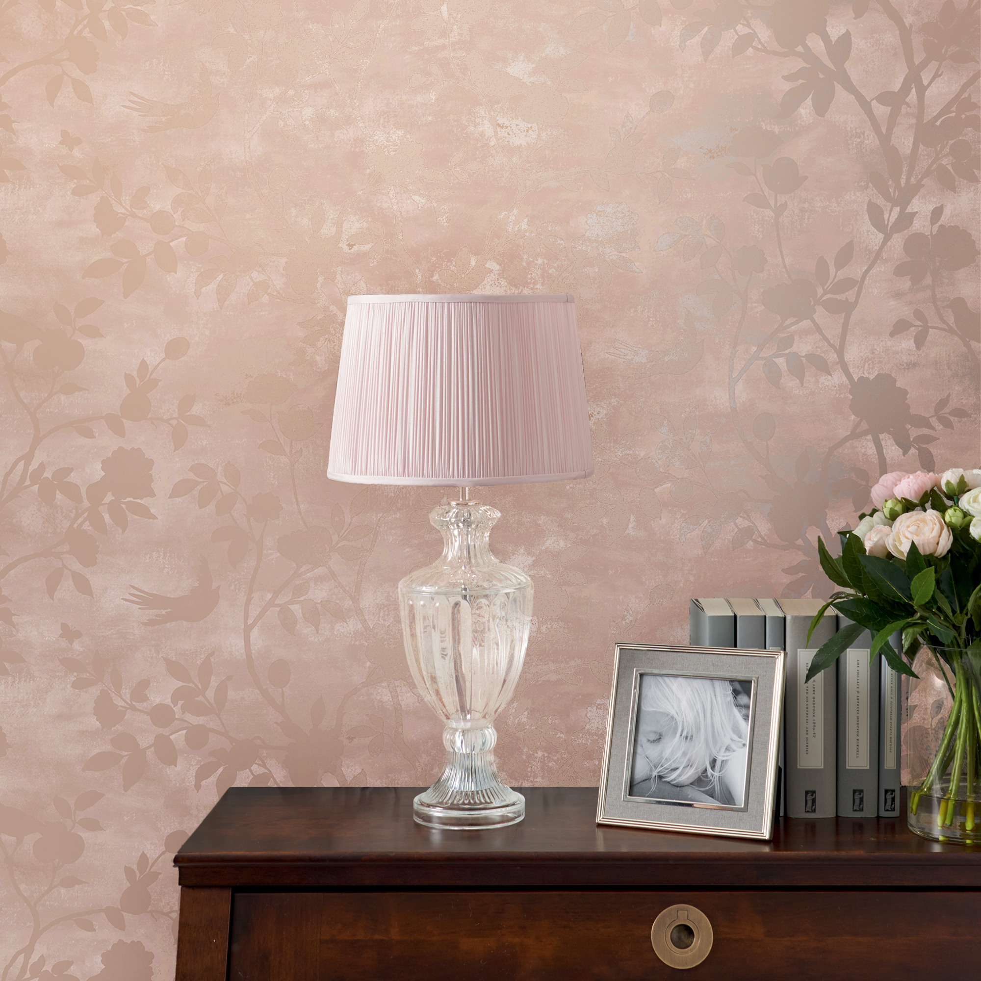 Tapet Laura Ashley Eglantine Silhouette Blush
