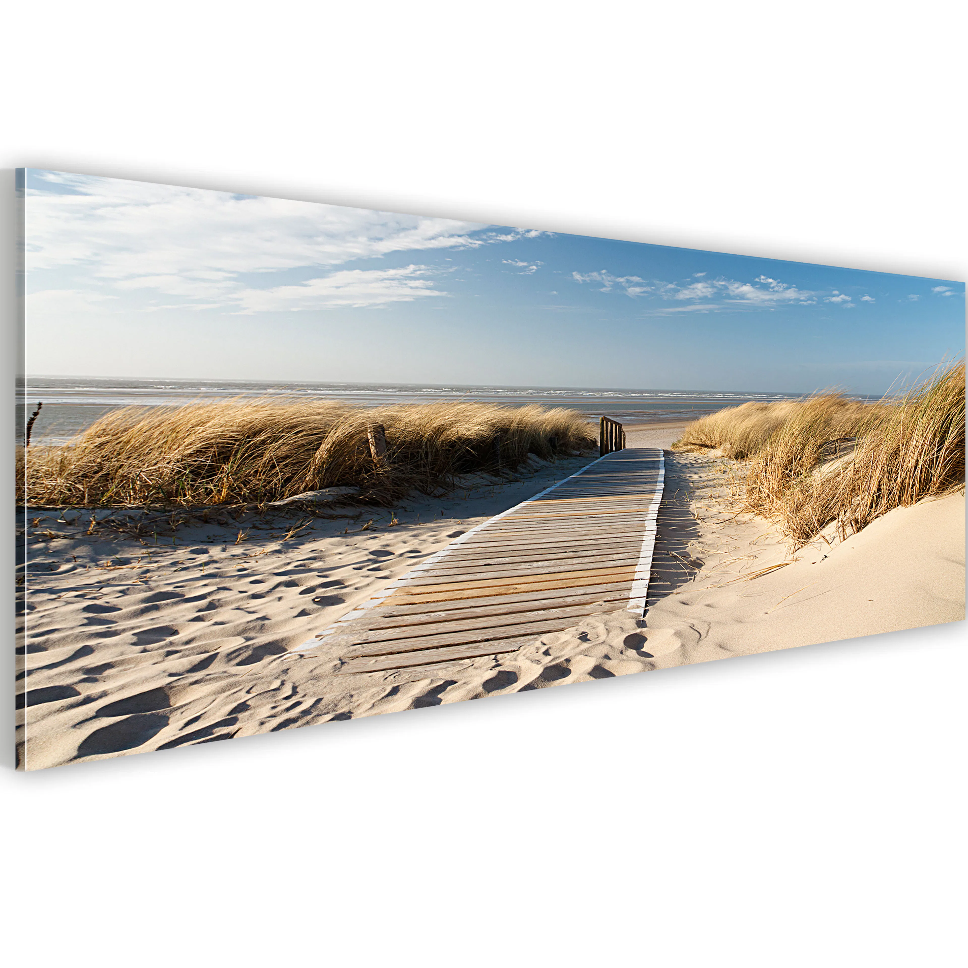 Foto på akryl - Wild Beach [Glass] 135x45 Mått: 135x45 cm