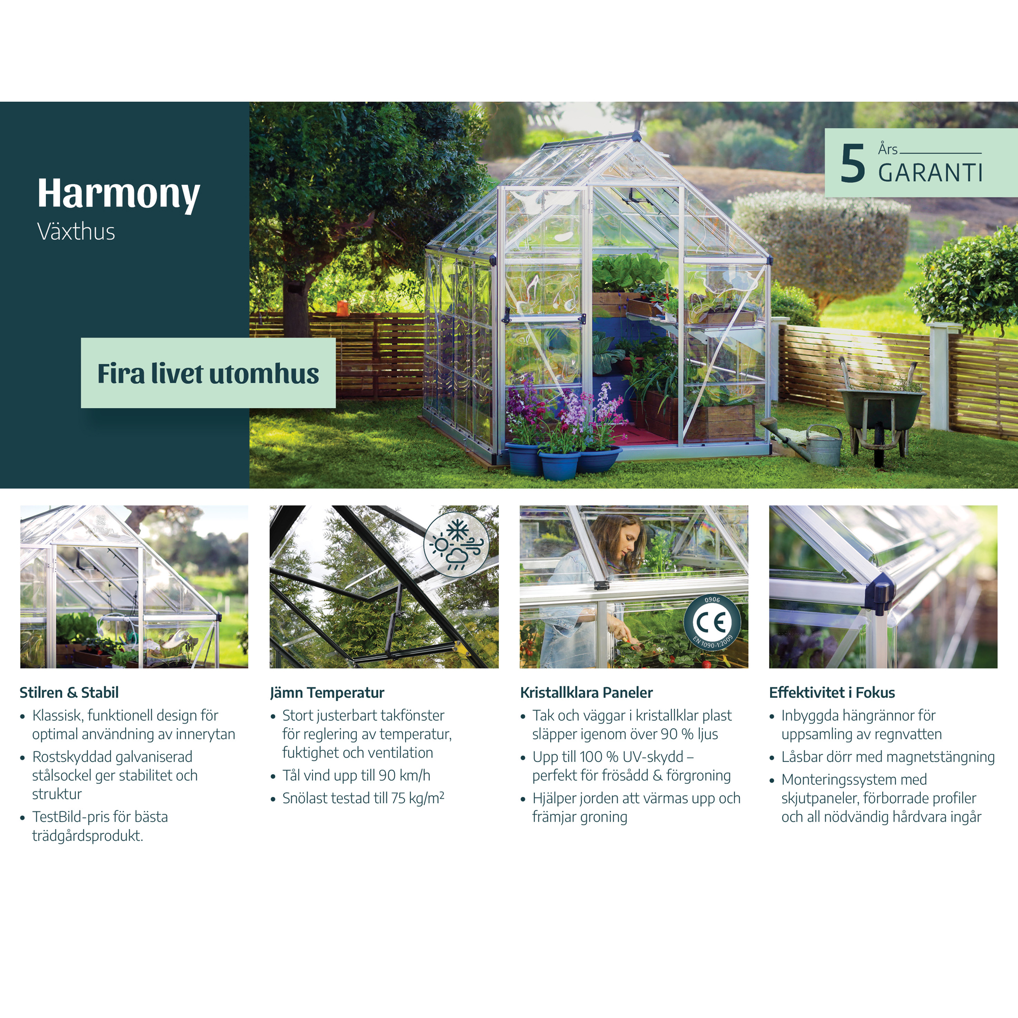 Växthus Canopia by Palram Visby  4,6 m²