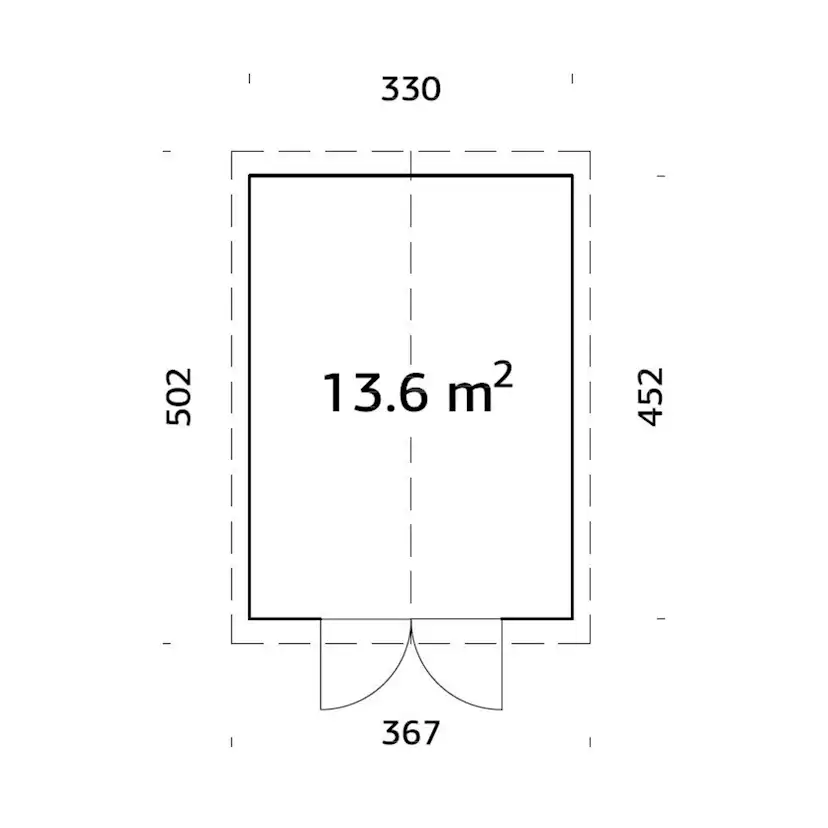 Förråd Palmako Martin 13,6 m2