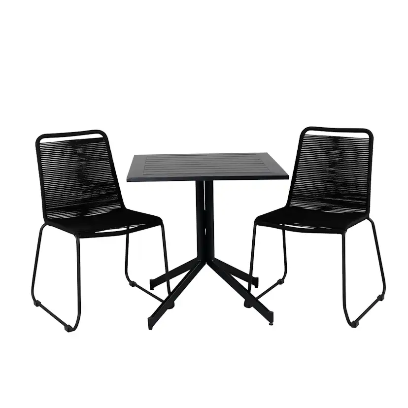 Caféset Venture Home Wille med 2 Lumi Trädgårdsstolar Utomhus