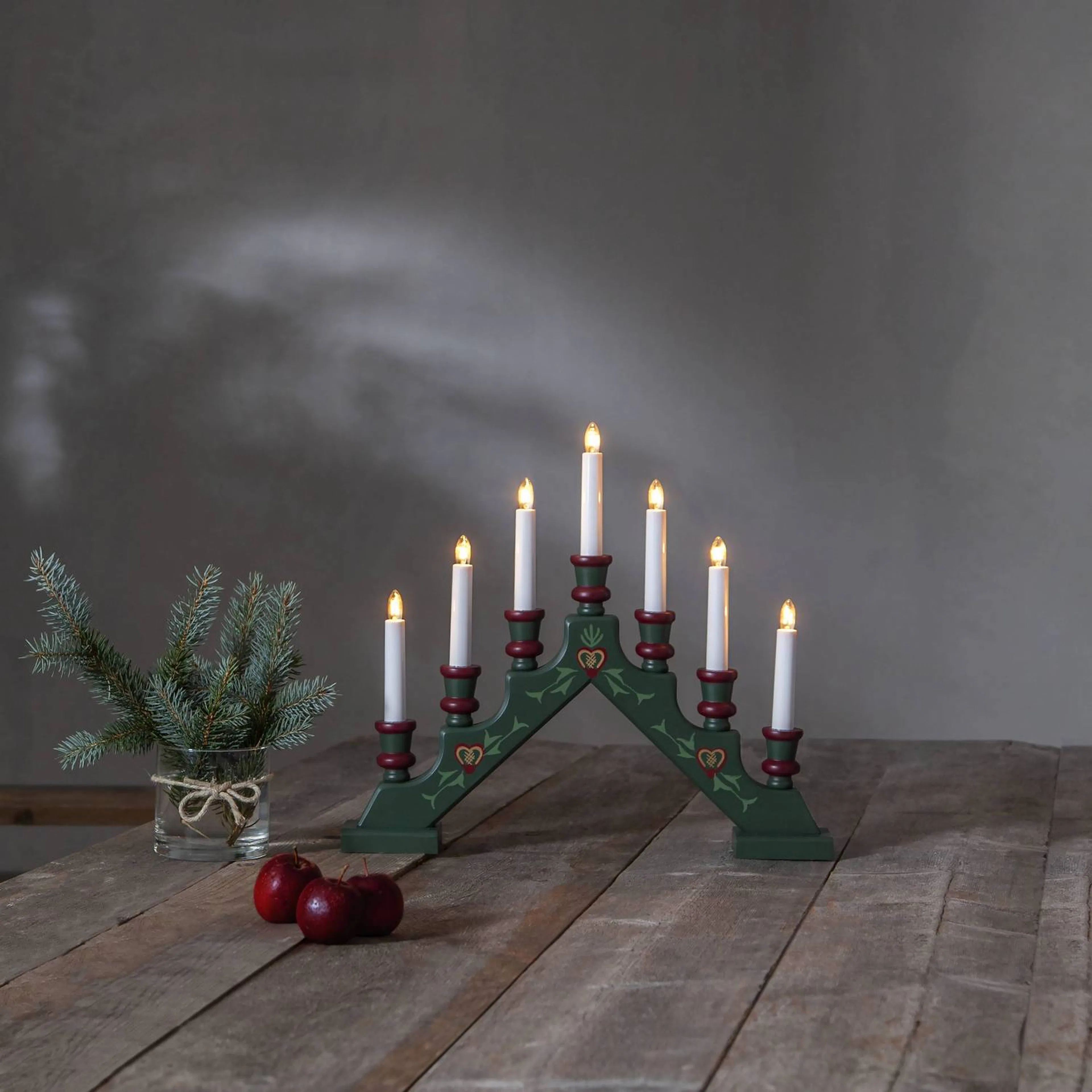 Adventsljusstake Star Trading Sara Traditionell 7 Ljus