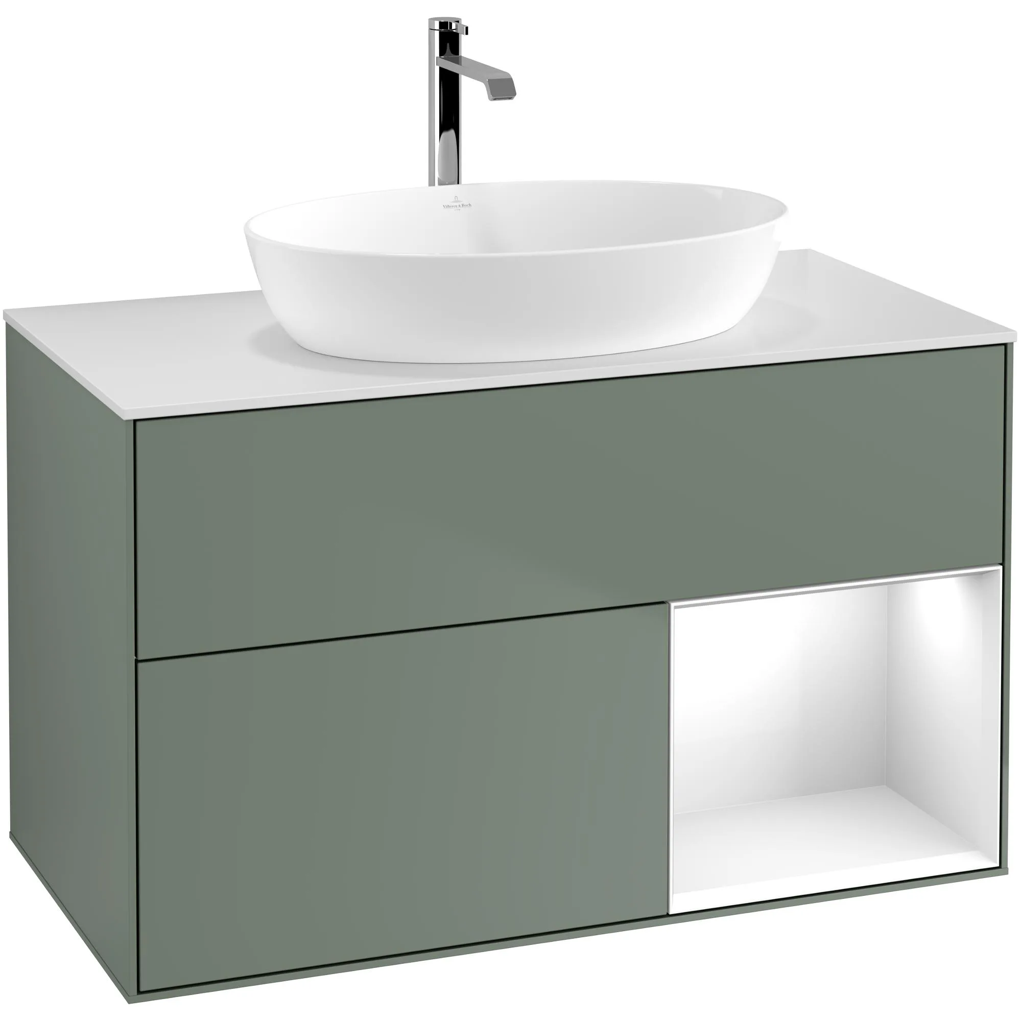Tvättställsskåp Villeroy & Boch Finion med 2 Lådor Hylla och Bänkskiva för Fristående Tvättställ från Artis & Collaro