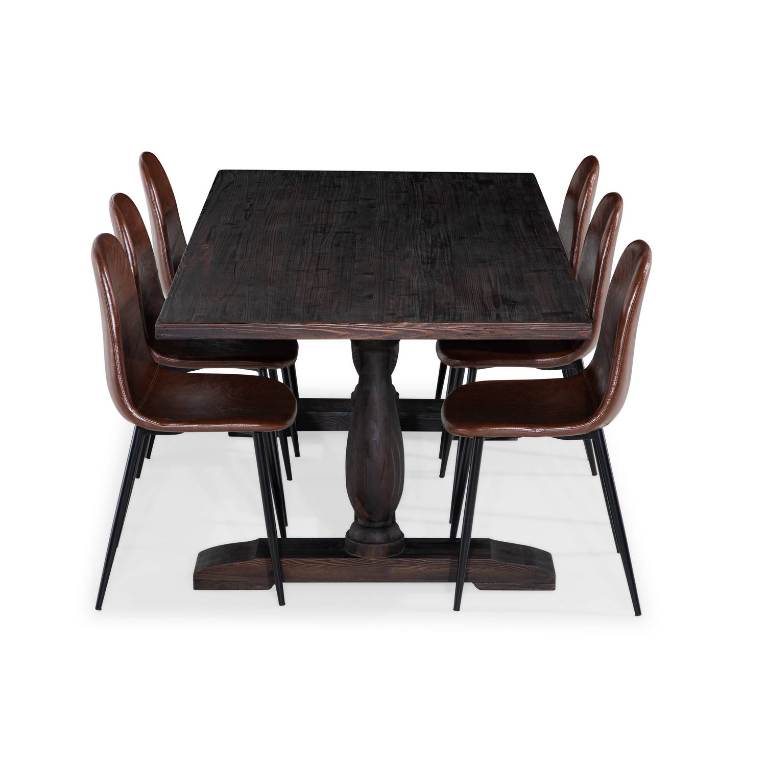 Matgrupp Basic Home Dijon Rektangulärt 200 cm med 6 Nibe Matstol