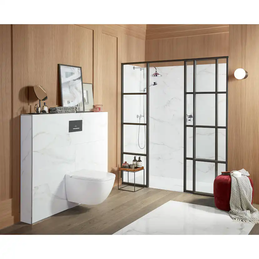 Spolknapp Villeroy & Boch ViConnect installationssystemen 92 Mattvit