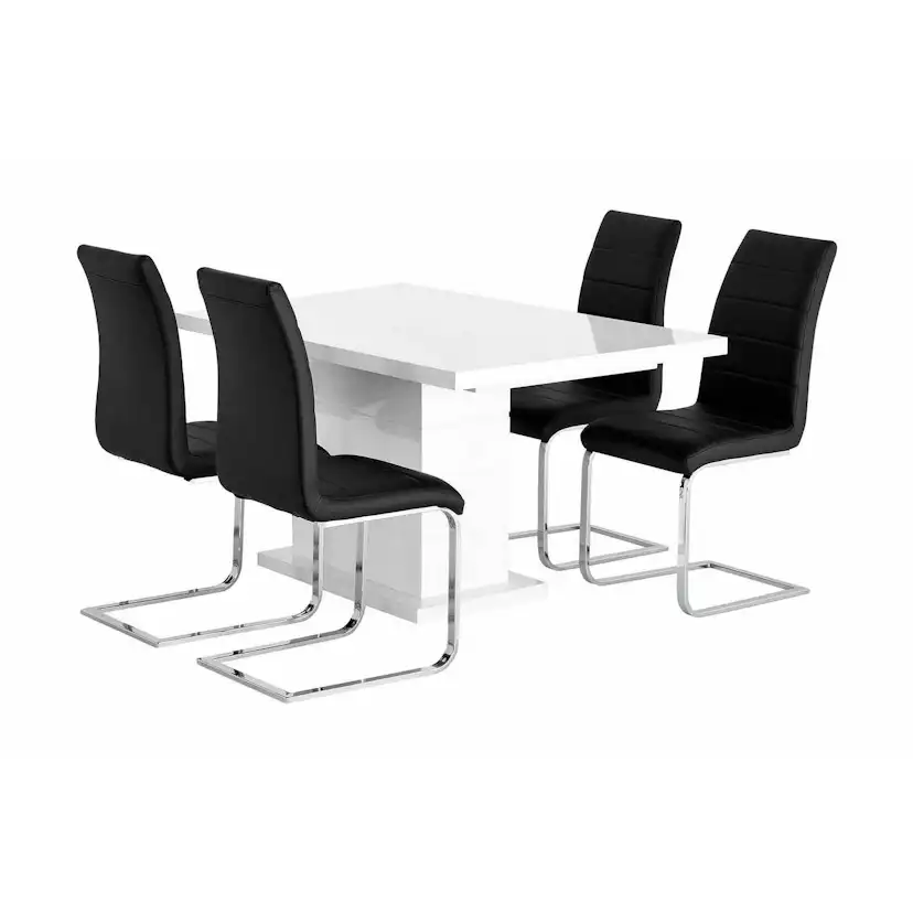 Matgrupp Concept 55 Ratliff Rektangulärt Matbord 180-220 cm Förlängningsbart med 4 Cibus Matstol
