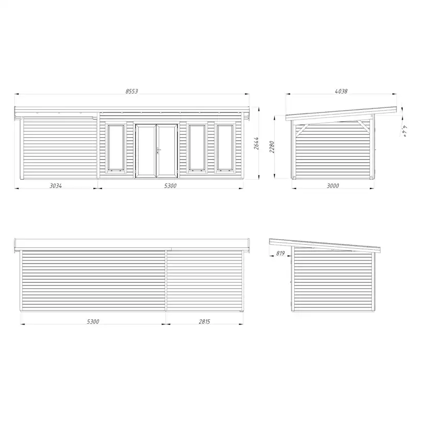 Stuga Palmako Aurelia 24,2 m² (inv. 23,1 m²)