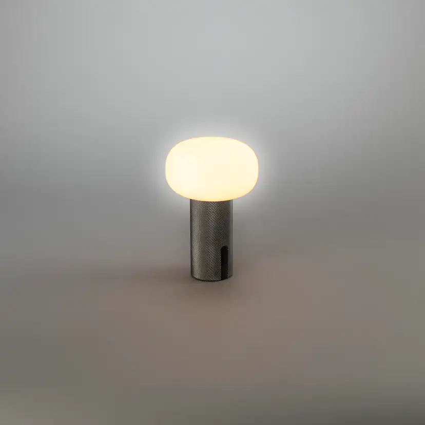 Portabel Lampa Gnosjö Konstsmide Antibes Mini Bordslampa USBxMatt Silver