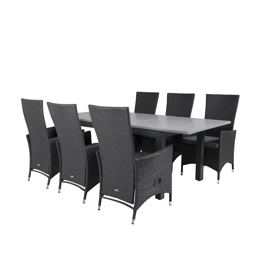 Matgrupp Venture Home Aleyna 160/240 med 6 Pishi Matstolar