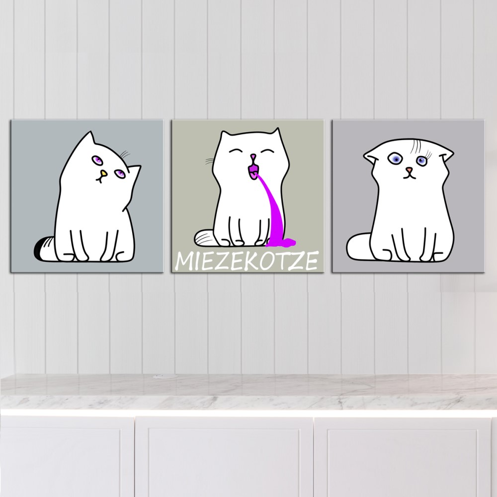 Tavla Arkiio Miezekotze Cat Trio 120x40