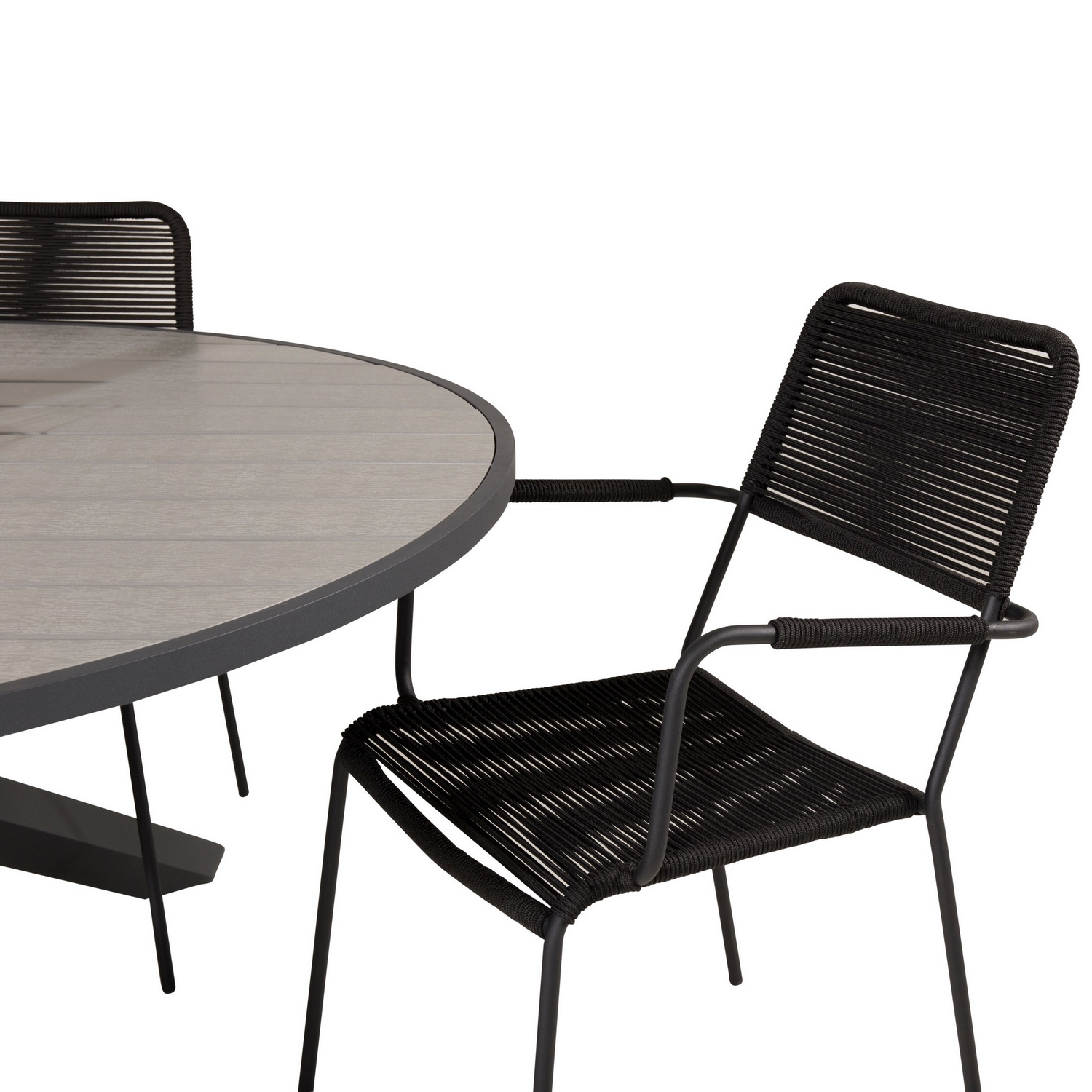 Matgrupp Venture Home Pincy Ø140 med 4 Leon Karmstolar