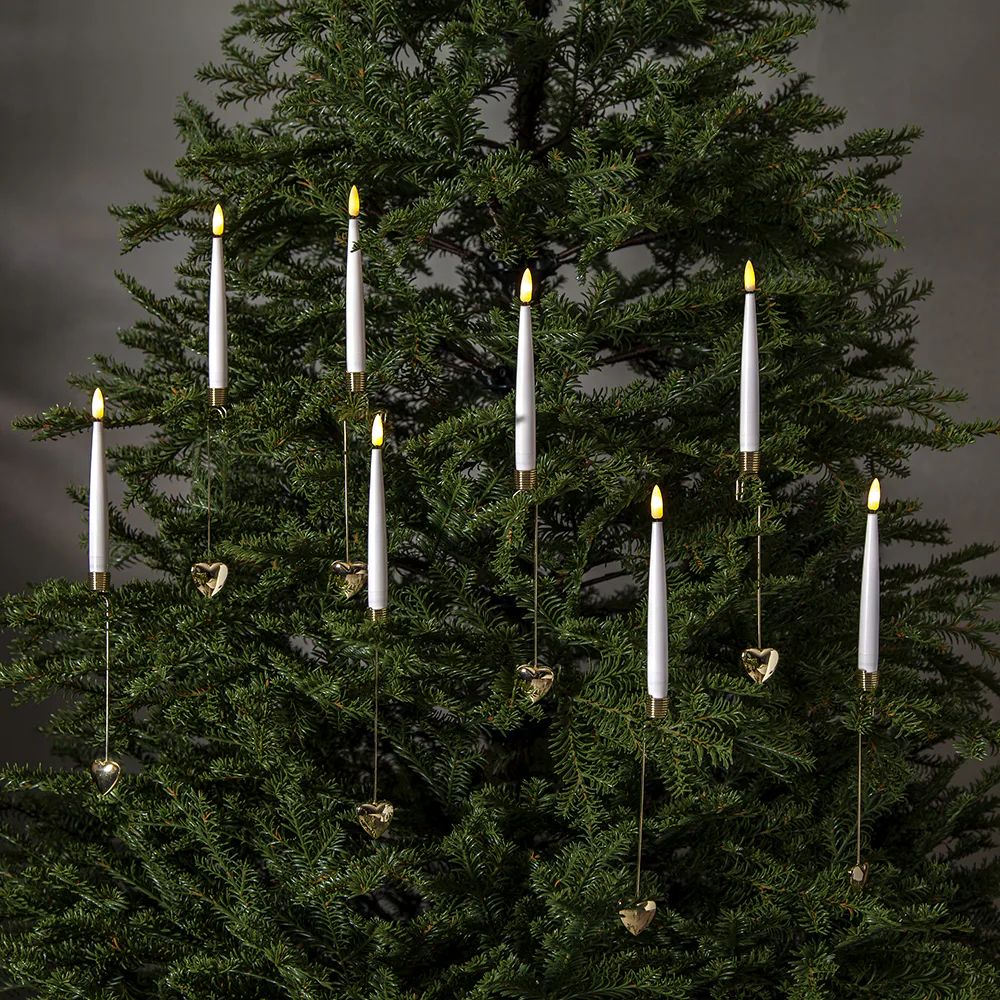 Julgransbelysning Star Trading Flamme i Vit med 8 Ljus