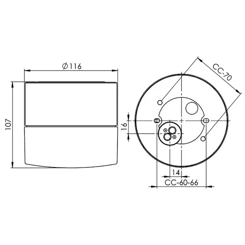 Vägg-/Taklampa Ifö Electric Aton Giza Klar IP54 Gx53