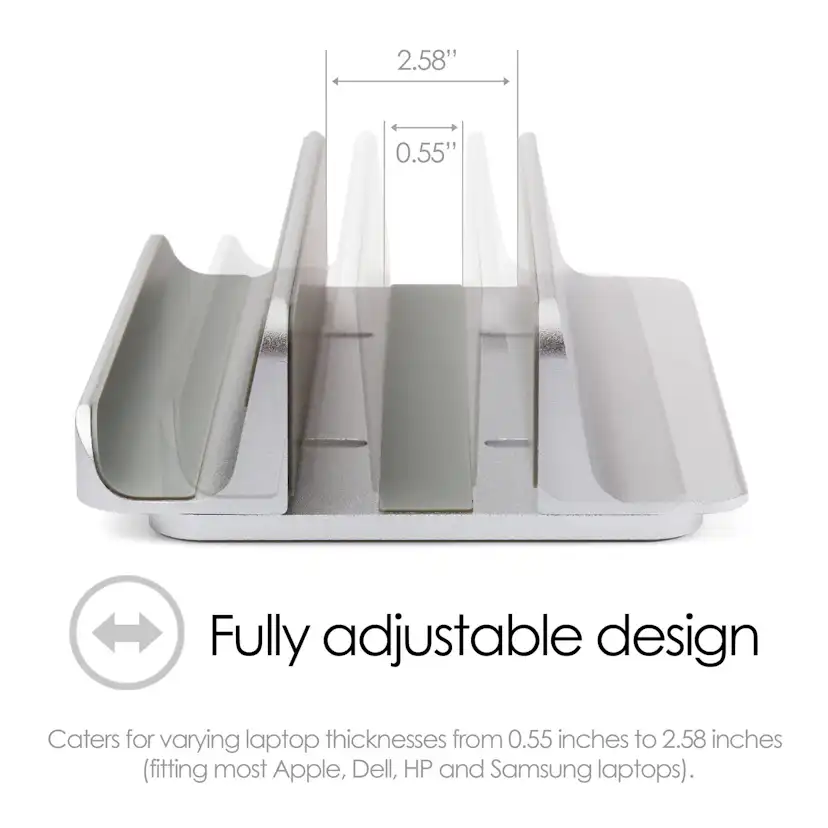 Bordsställ Desire2 Dual för Tablet Mac/Ultrabooks Justerbar Aluminium