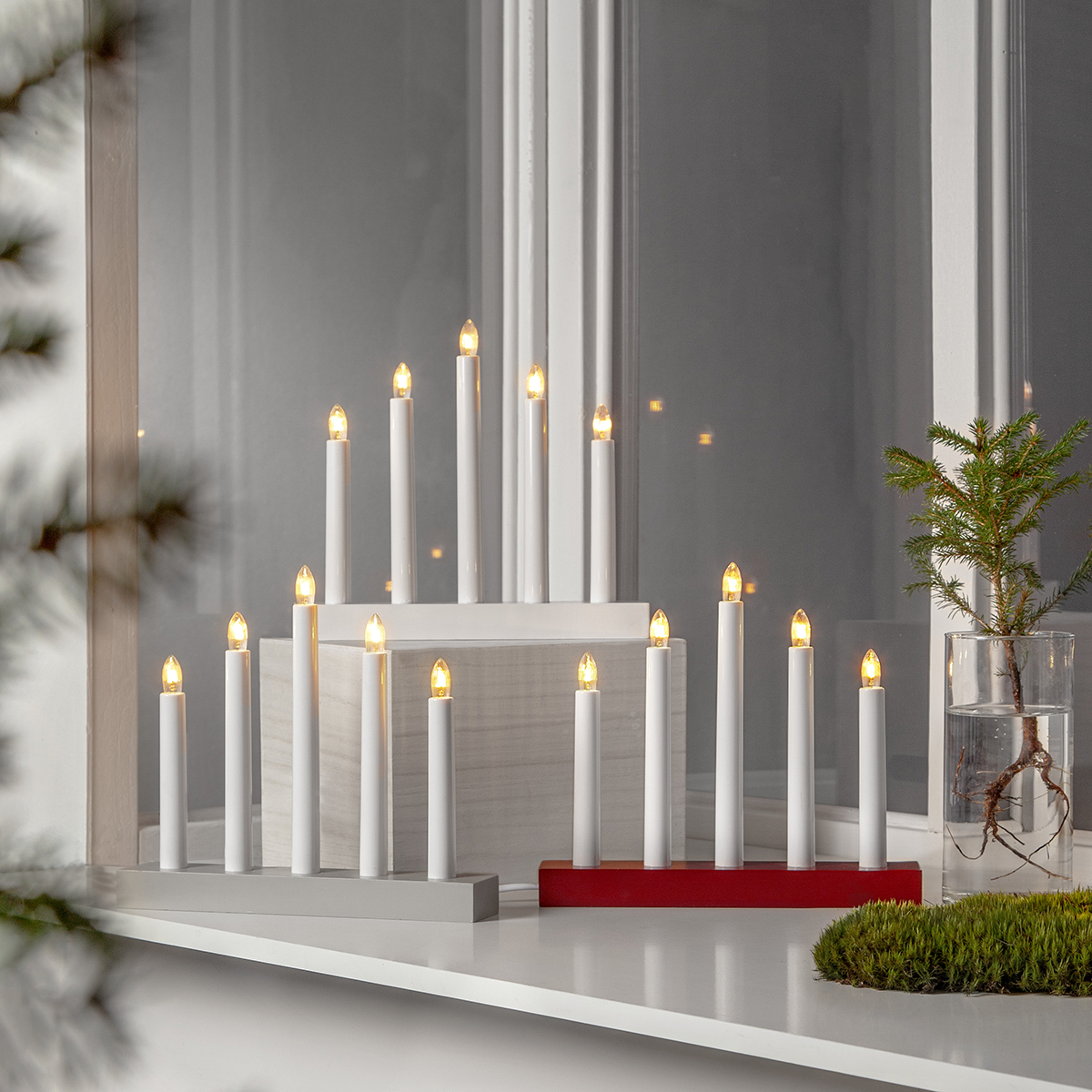 Ljusstake Star Trading Inez 5-armad Adventsljusstake