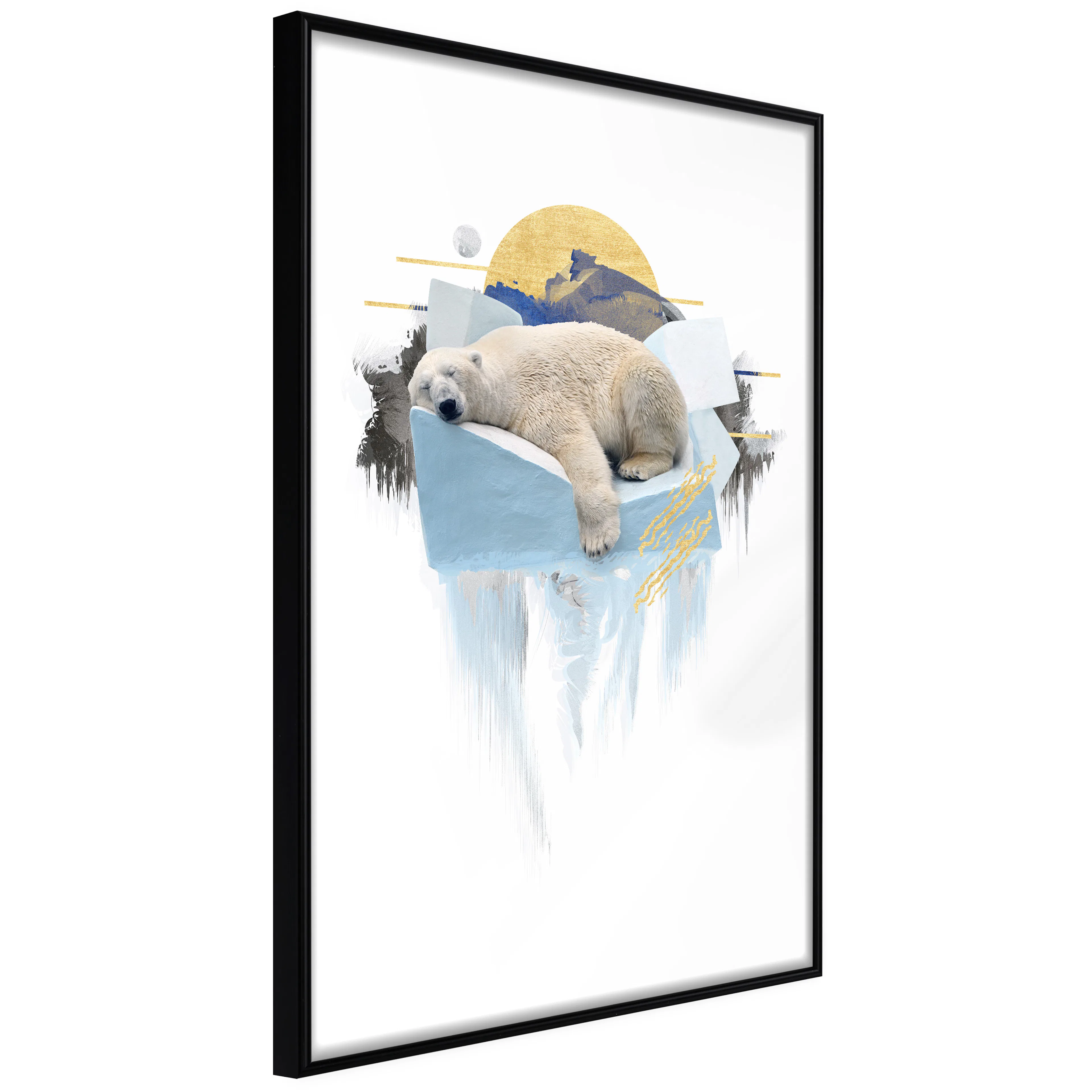 Affisch - Polar Bear [Poster] 40x60 Svart ram, 40x60 cm