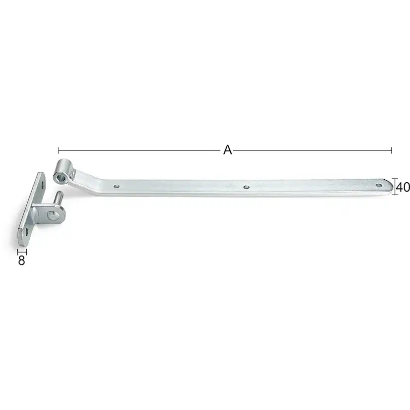 Hakgångjärn 212B Bockade Längd: 1000 Mm Längd: 1000 Mm