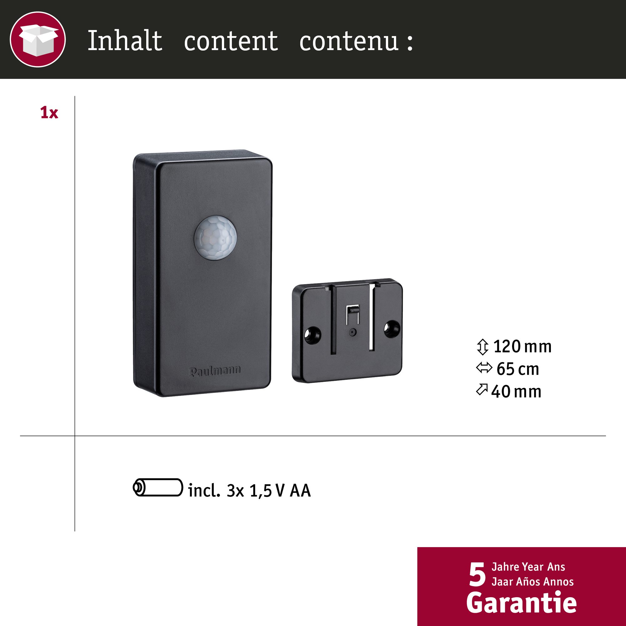 Sensor Paulmann Plug & Shine Rörelsesensor Smart Home Zigbee 3.0