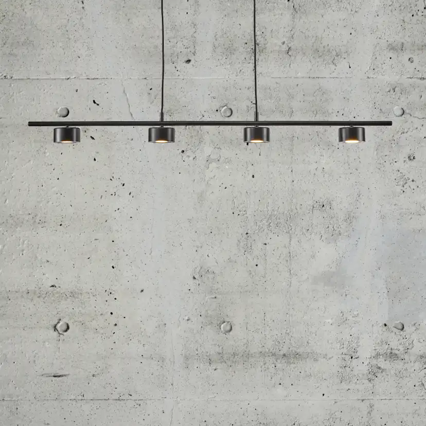 Taklampa Nordlux Clyde Svart 4L Pendel med LED