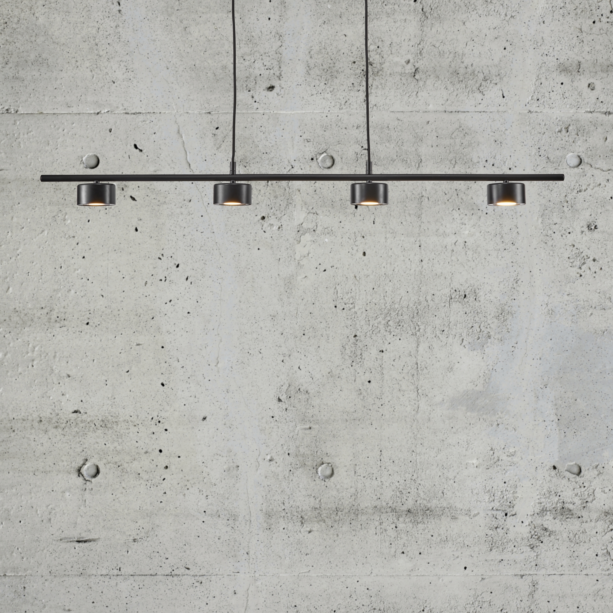 Taklampa Nordlux Clyde Svart 4L Pendel med LED