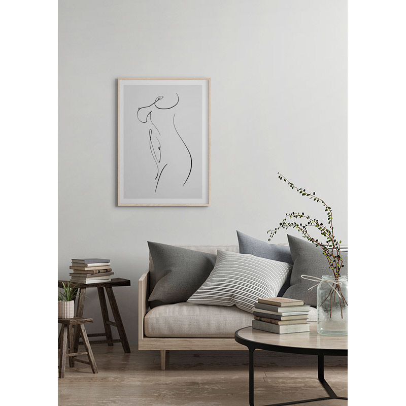 Poster Gallerix Curved Lines No2