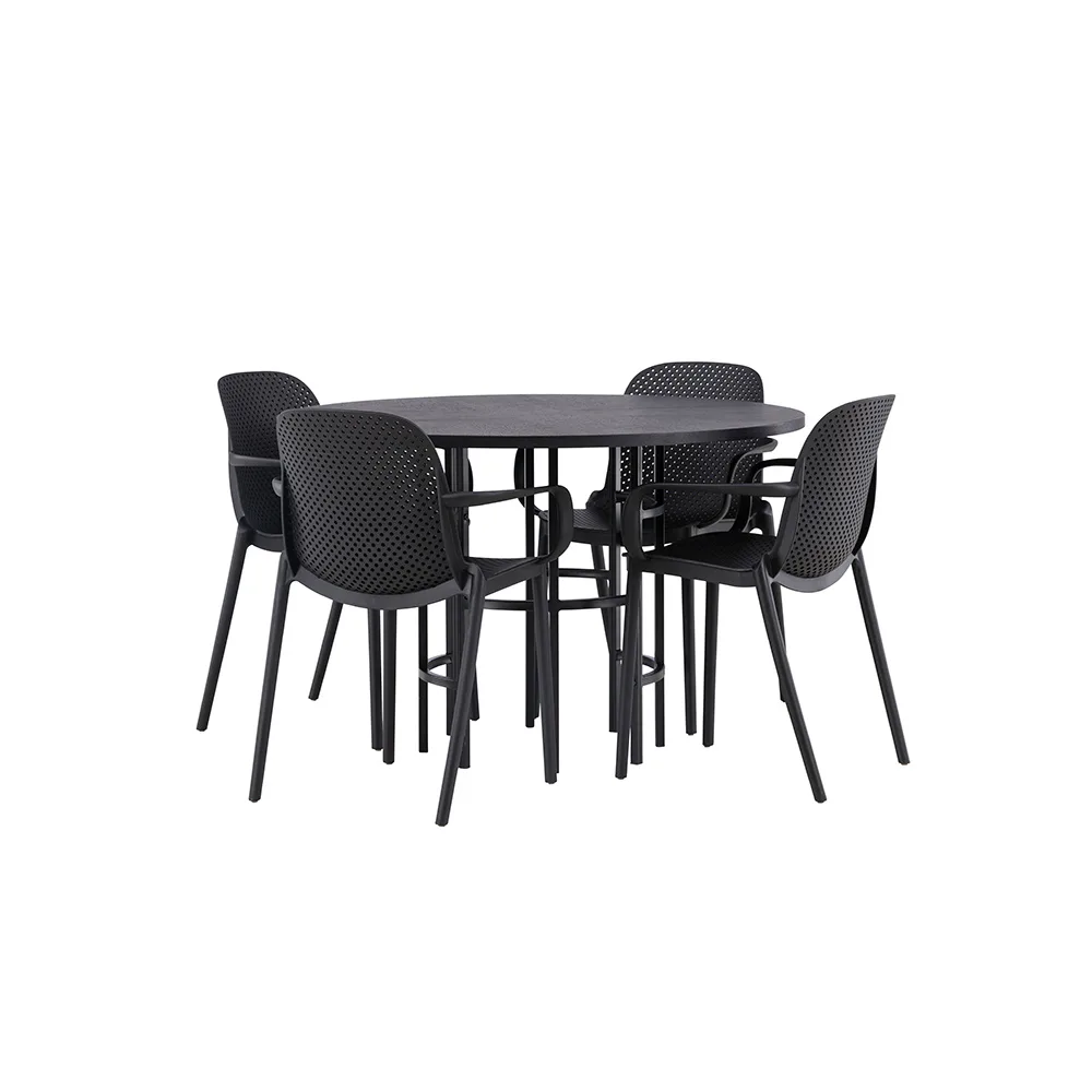 Matgrupp Venture Home Copenhagen Ø 115 cm med 4 Baltimore Stolar