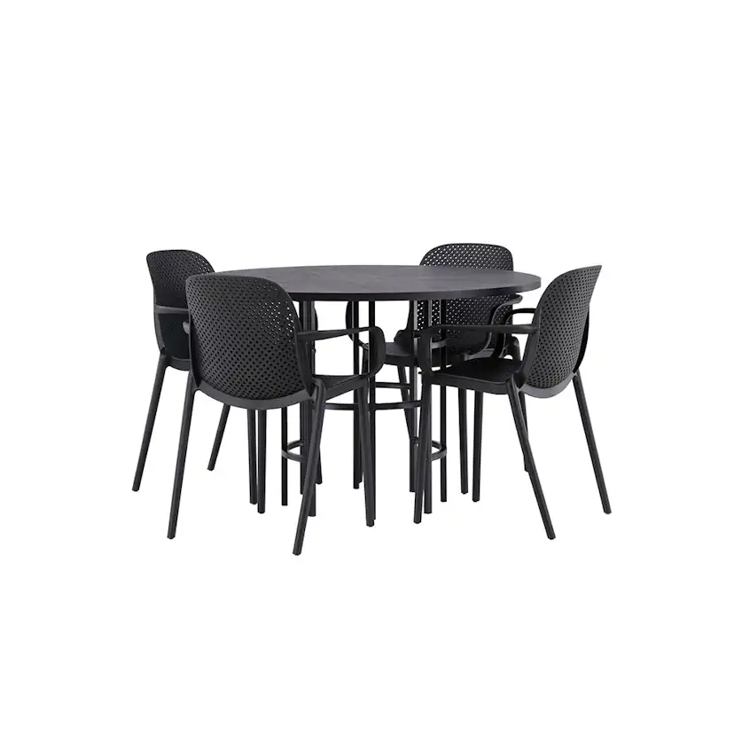 Matgrupp Venture Home Copenhagen Ø 115 cm med 4 Baltimore Stolar