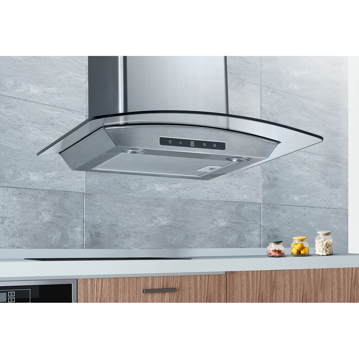Derby II vägg 60 cm glas/rostfri Bredd: 600 mm