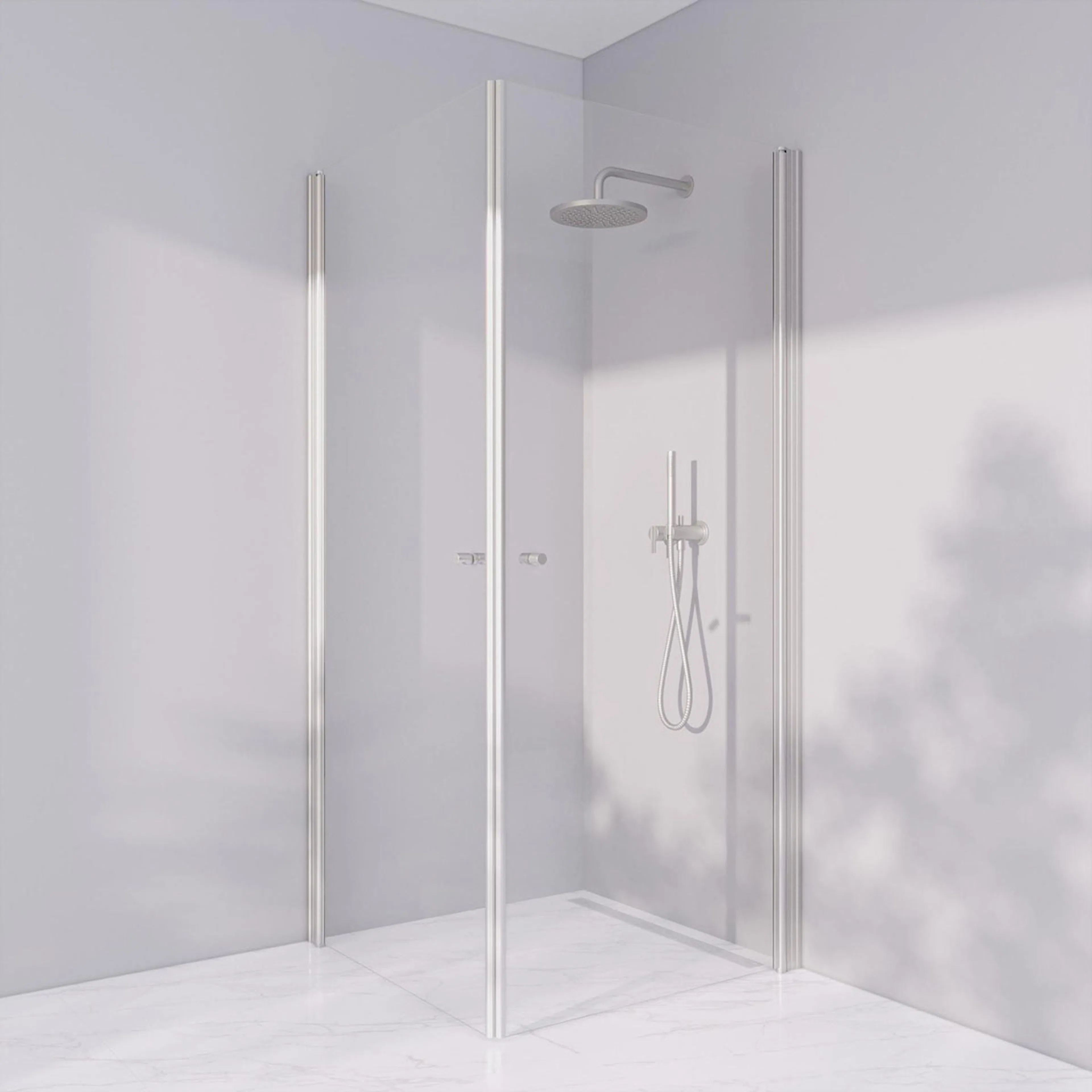 Invitrea Prime PH22/70x90/Silvermatt/Fingergreppsknopp/Frost Storlek: 700x900 mm, Glastyp: Frostat Glas, Handtag: Silvermatt Fingergreppsknopp, Profil: Silvermatt