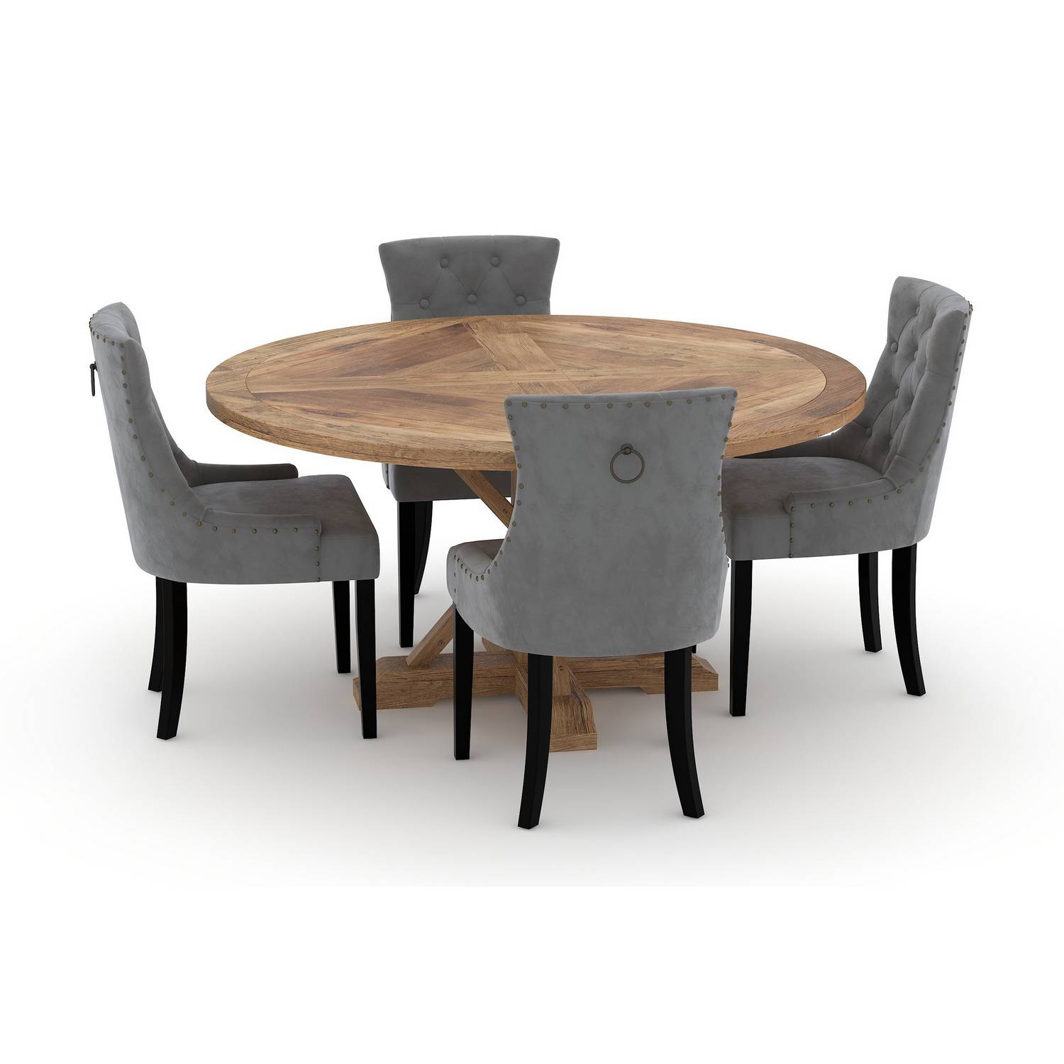 Matgrupp Bloomington Lyon Runt Matbord 150 cmmed 4 Viktoria Matstol