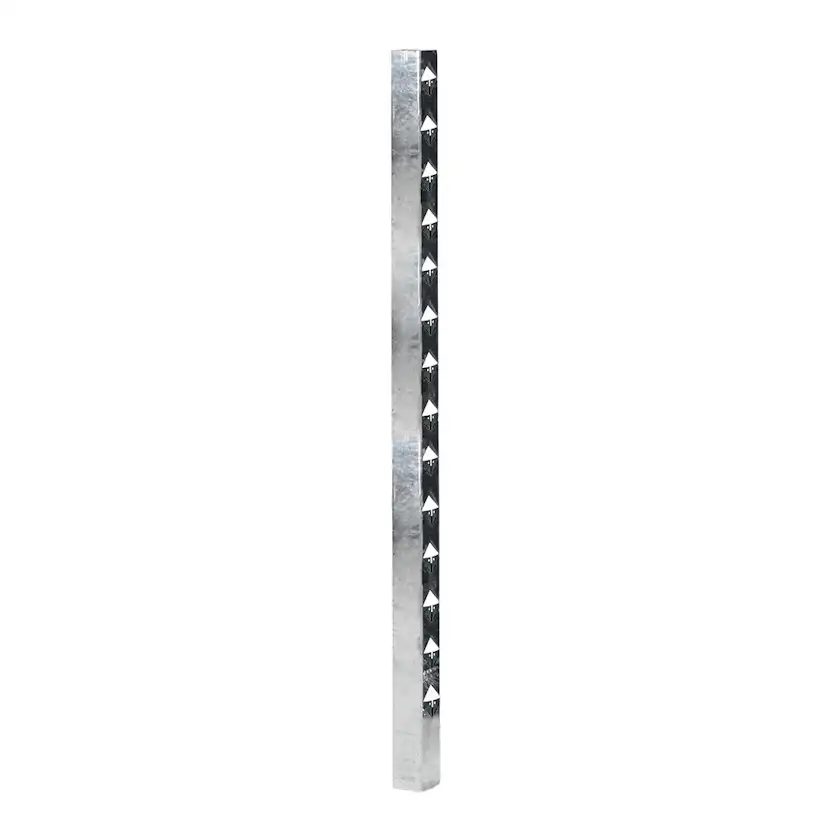 Staketstolpe Öckerö 1480mm varmgalv stål 70x70 Hörn Varmgalvaniserad, Höjd: 1480 mm