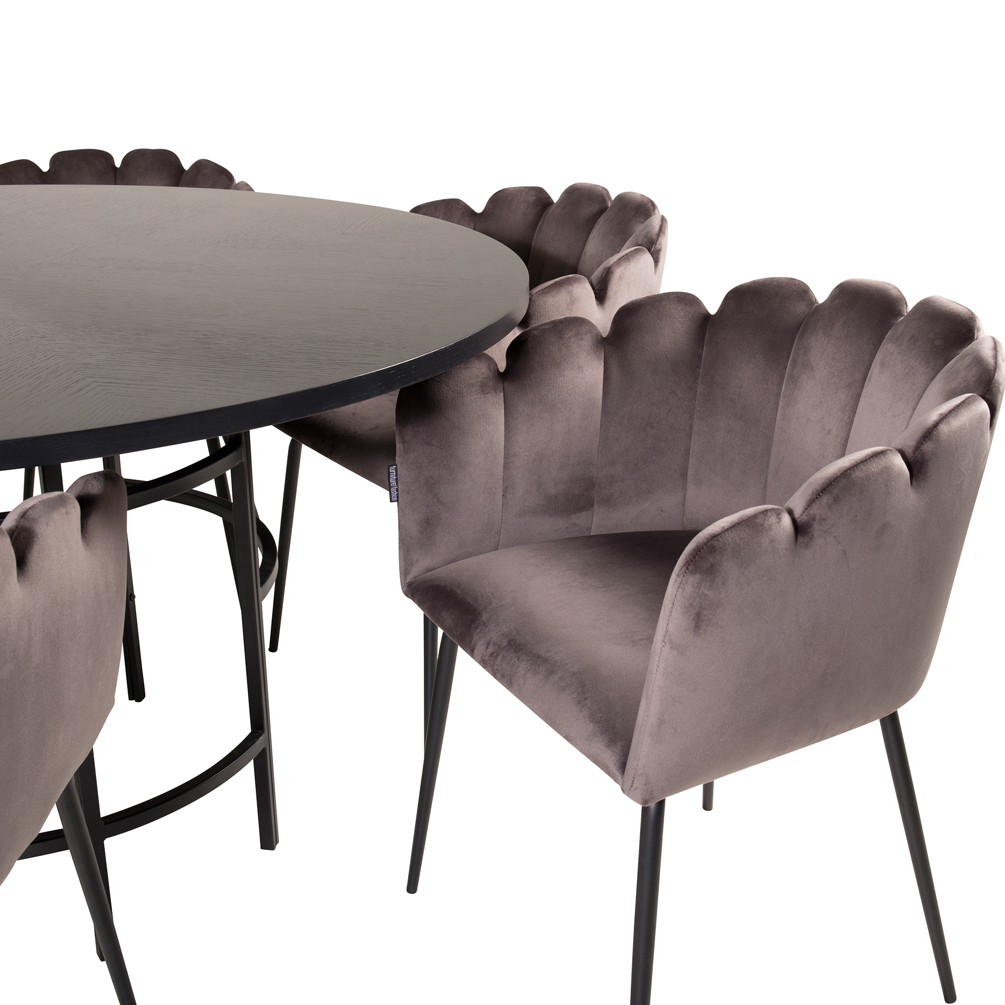 Matgrupp furniture/fashion Copenhagen med 6 Gråa Limhamn Stolar